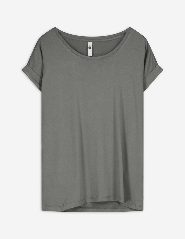 T-Shirt - Viskose-Mix - grün