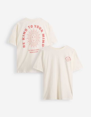 T-Shirt - R&uuml;ckenprint - Off-White