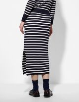 Strickrock - Wadenlang - dunkelblau