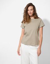 T-Shirt - Zierperlen - hellgrün