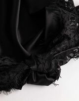 Dreieckstuch - Satin - Schwarz