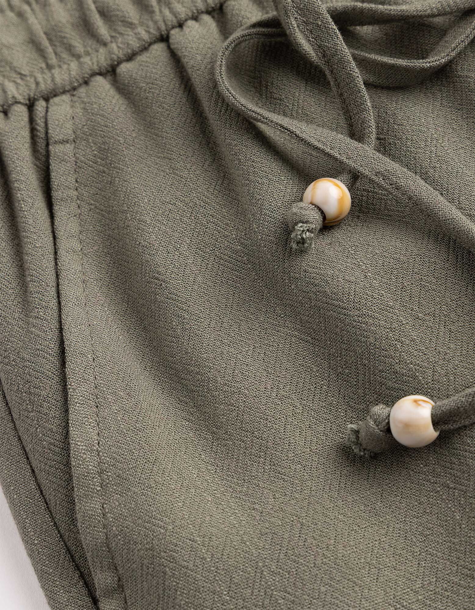 Bermuda  - Leinen-Optik - gr&uuml;n