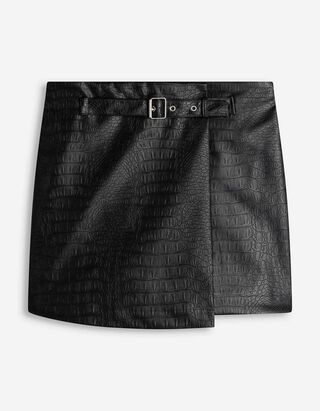 Minisukně - Imitace kůže - cerná