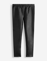 Leggings - Lederoptik - Schwarz
