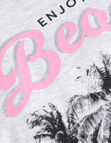 Tričko - Potisk - svetle šedá