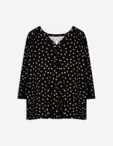 Blouseshirt - Print all-over - zwart
