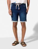 Short - D&eacute;tail nou&eacute; - bleu fonc&eacute;