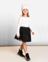 Ing &eacute;s szoknya szett - Csill&aacute;mos nyomott minta - feher