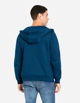 rozpinana bluza - kaptur z troczkiem - turkusowy