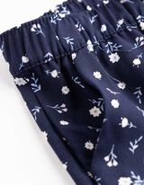 Hose - Allover-Print - dunkelblau