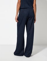 Pantaloni - Wide Fit - Albastru inchis