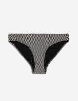 dół od bikini - wzór w kratkę - czarny
