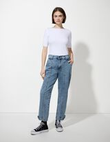 Jean - Coutures contrastantes - Bleu clair