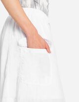 Gonna stile cargo - Orlo regolabile - bianco