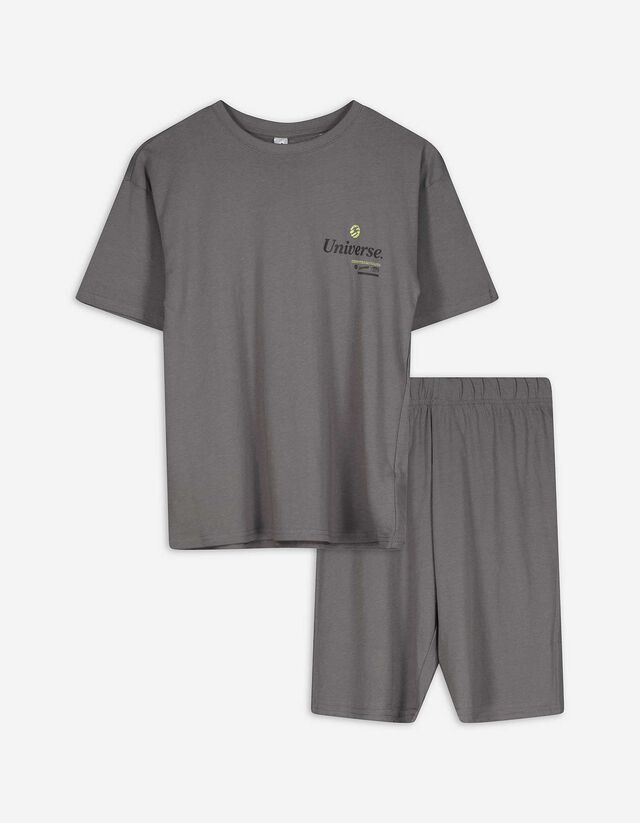 Ensemble pyjama (T-shirt et short) - Unicolore - bronze