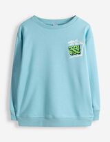 Sweatshirt - R&uuml;ckenprint - hellblau