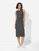 Midikleid - Seitenschlitz - schwarz