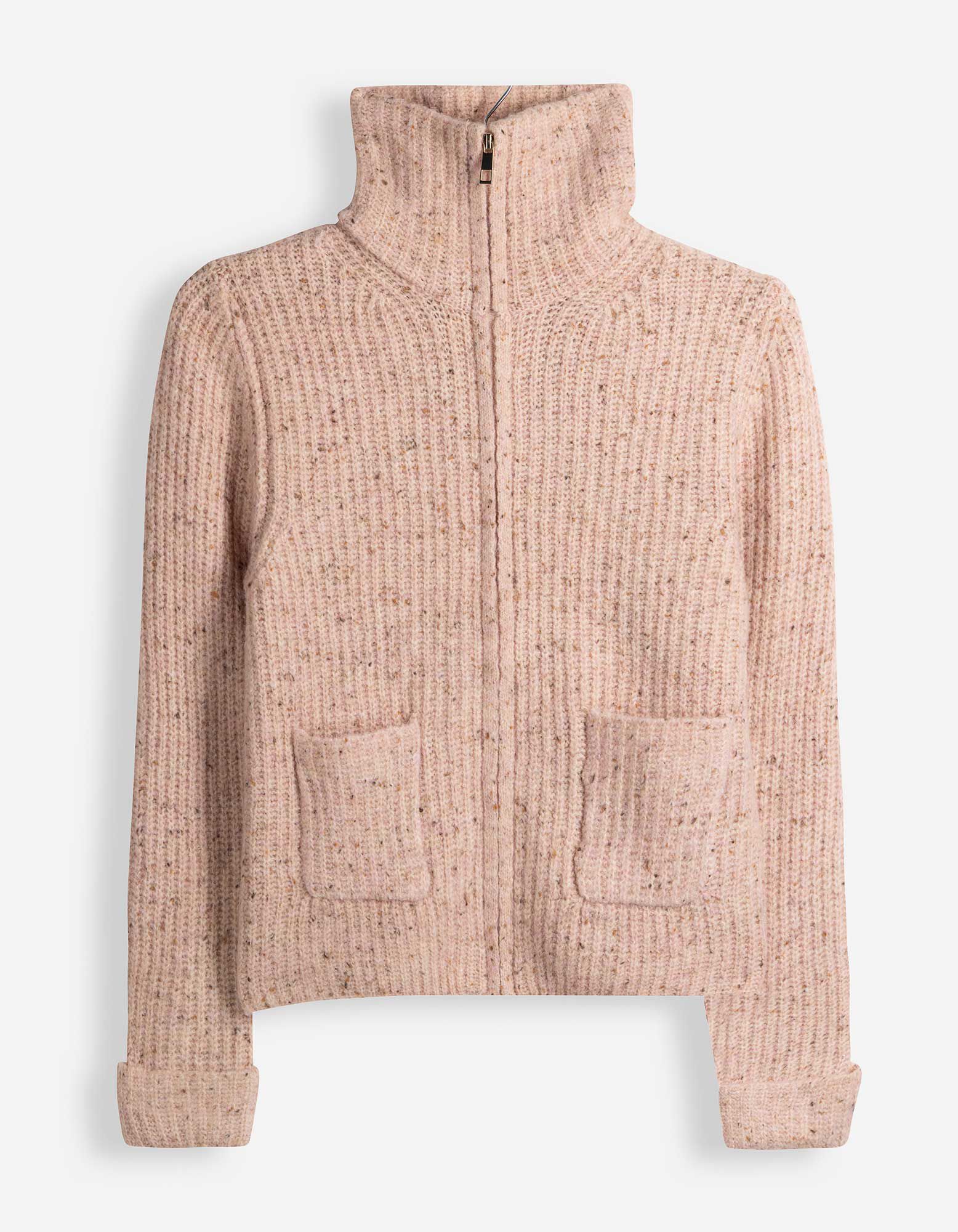 Cardigan - Rei&szlig;verschluss - Rosa