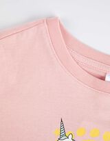 Felsőből &eacute;s r&ouml;vidnadr&aacute;gb&oacute;l &aacute;ll&oacute; pizsama szett - Egyszarv&uacute; - bronz