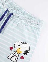 Felsőből és rövidnadrágból álló pizsama szett - Snoopy - feher