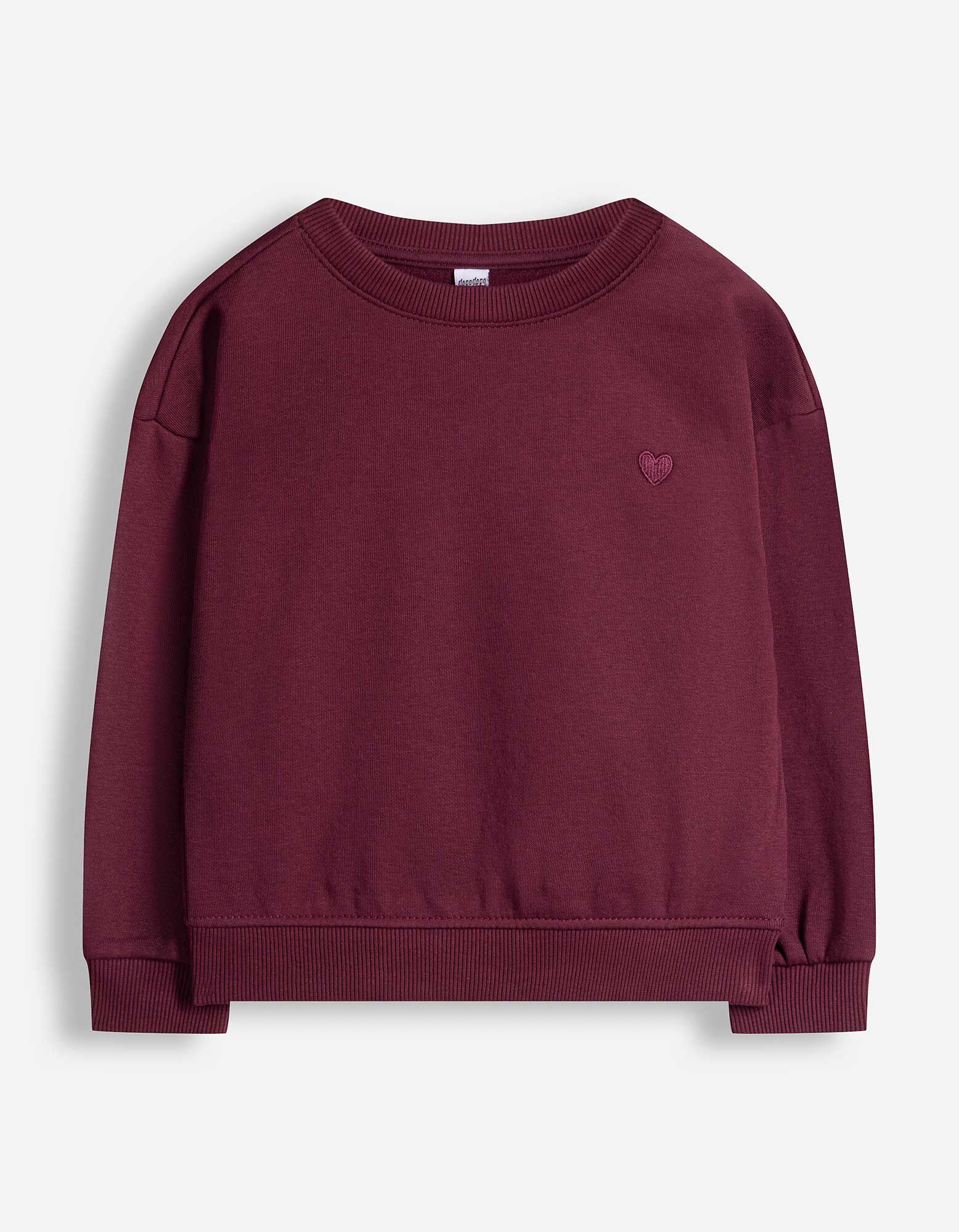 Sweatshirt - Borduursel - Donkerrood