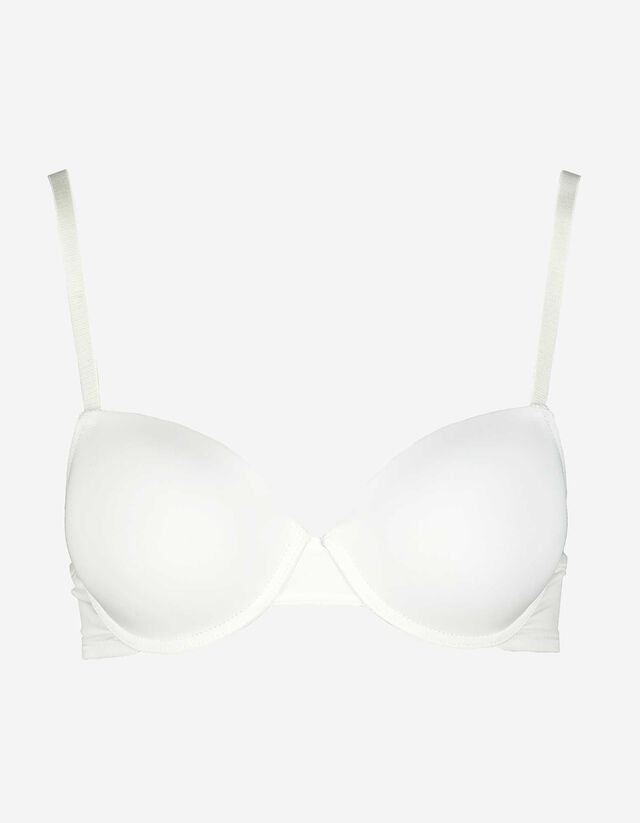 Sutien push-up - Monocrom - Alb