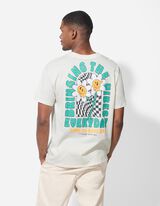 Póló - Hátul nyomtatott minta - feher