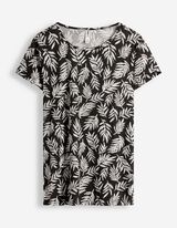 T-Shirt - Allover-Muster - schwarz