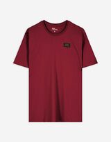 T-Shirt - Labelpatch - dunkelrot
