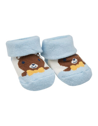 Newborn Socken mit Panda-Stickerei