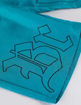 Kratke hlače - Potisk s sporočilom - turkizna