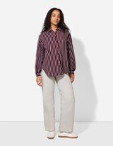 Bluse - Musselin - dunkellila