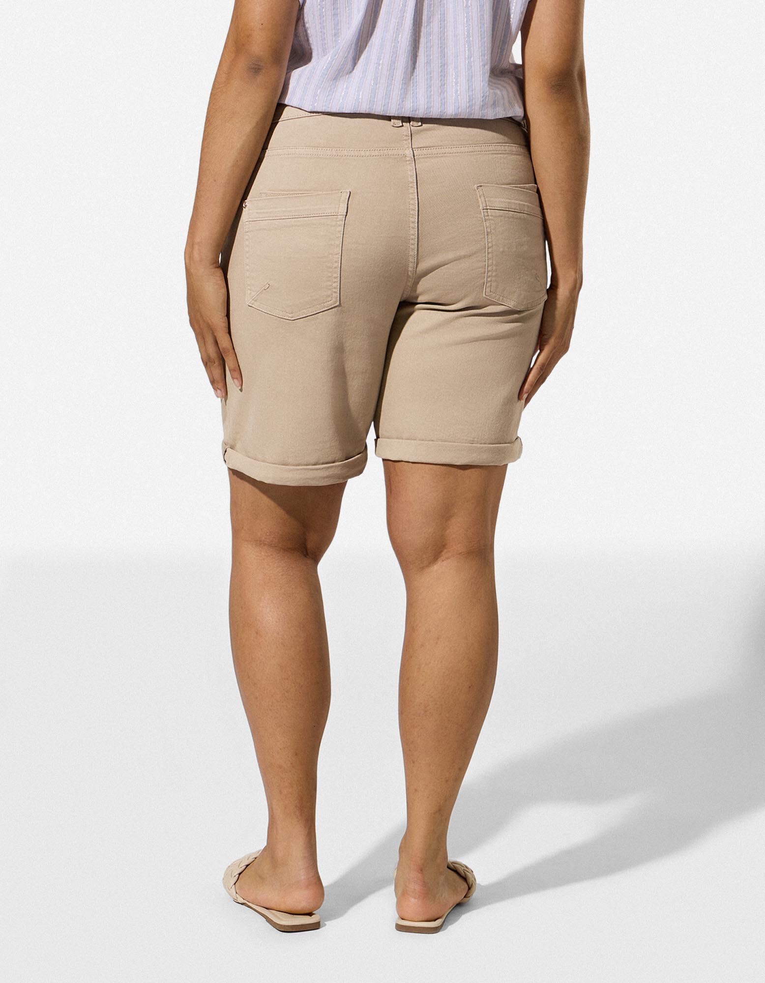 Bermuda  - Knopfleiste - Beige