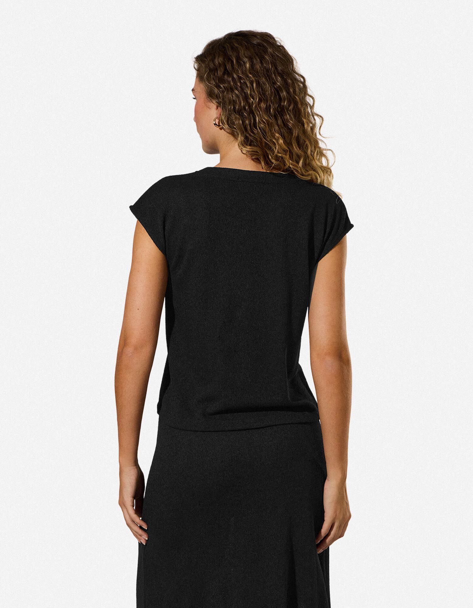 Stricktop - Viskose-Anteil - Schwarz