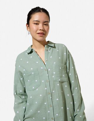 Bluse - Musselin - t&uuml;rkis