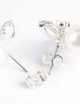 Náušnice - Ozdobné kamínky - stribrny