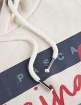 Hoodie - Vooropdruk - beige