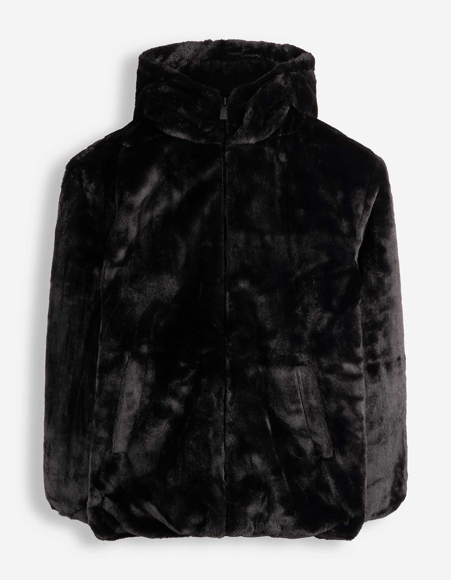 Jacke - Kunstfell - Schwarz
