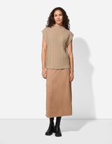 Pullover - Ärmellos - beige