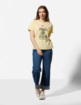 T-Shirt - Ziersteine - hellgelb