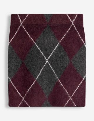 Gebreide rok - Jacquard - Paars