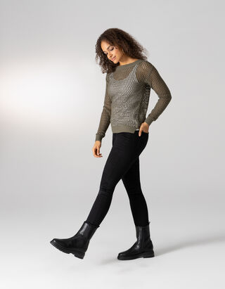 Pull-over - Coupe Regular Fit - Vert fonc&eacute;