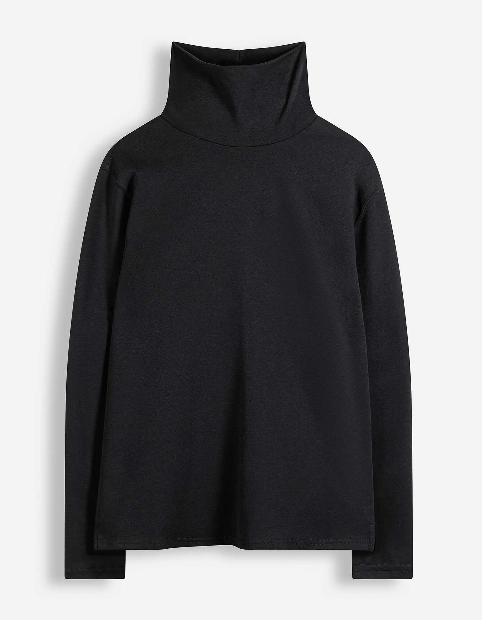 Langarmshirt - Rollkragen - Schwarz
