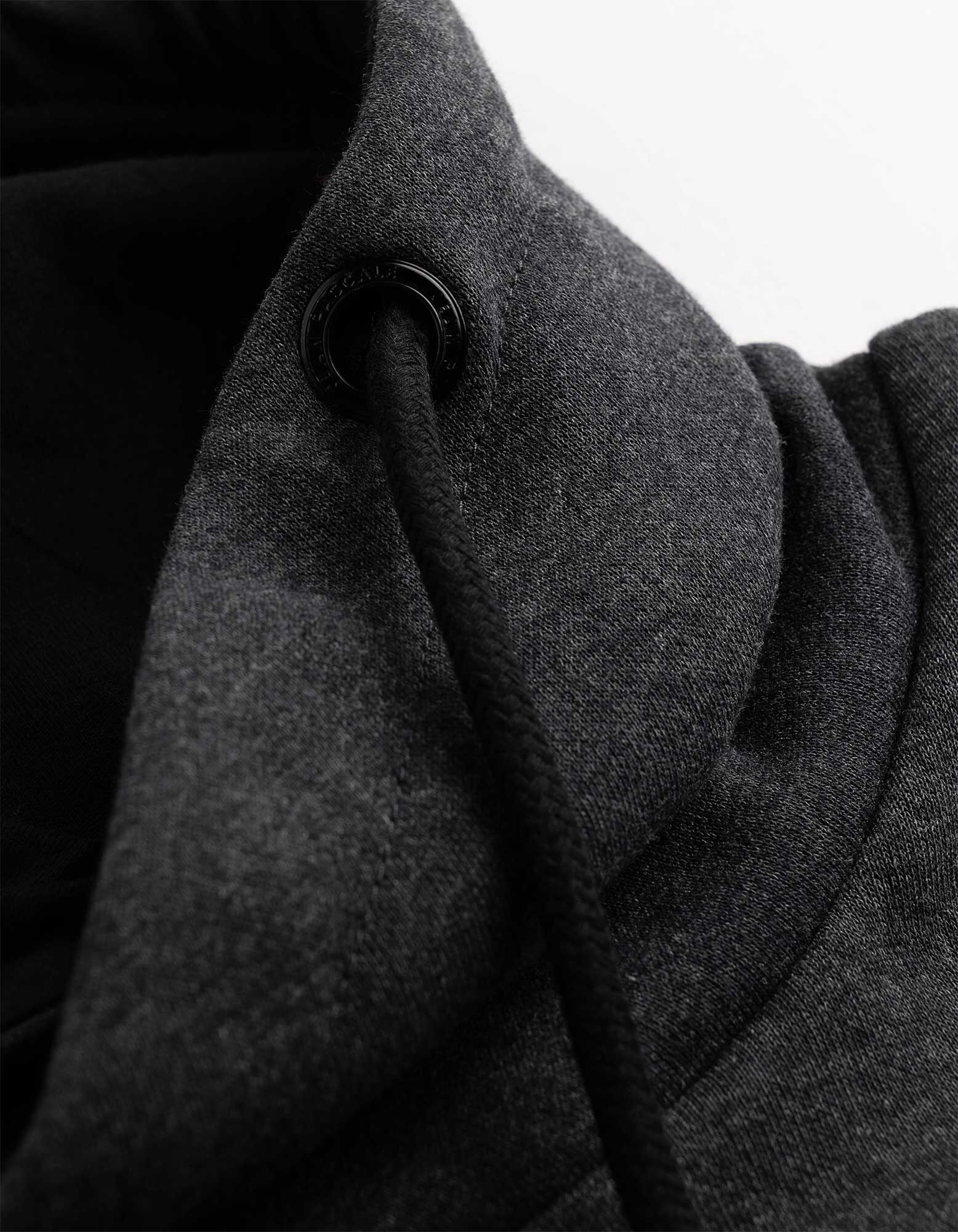 Sweatshirt - Schalkragen - Dunkelgrau