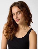 Top - Stretchanteil - Schwarz