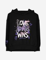 Sweatshirt - Frontprint - schwarz