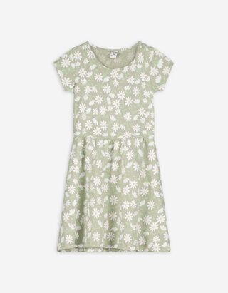 Kleid - Allover-Muster - grün Kleid - Allover-Muster - grün