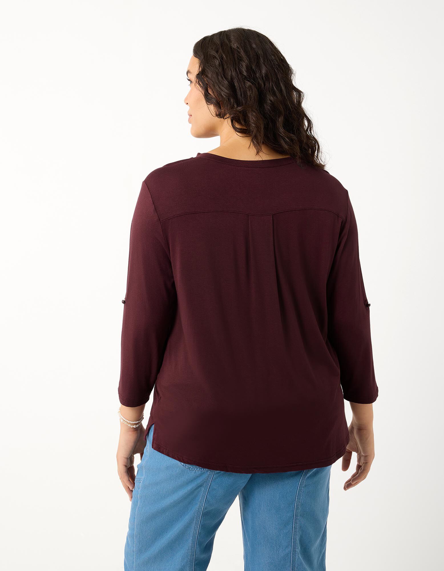 Blusenshirt - Viskose-Mix - Lila