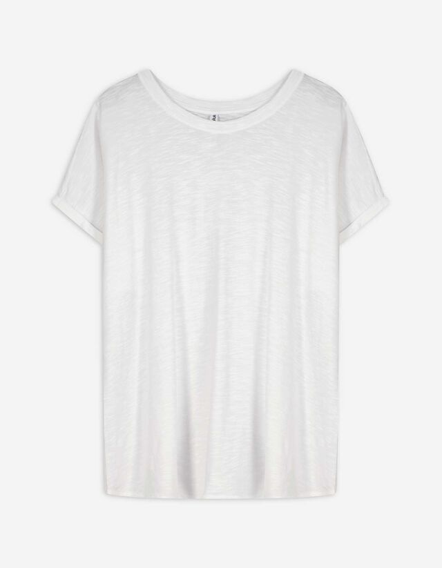 Shirt - Seitenschlitz - weiß