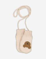 Fäustlinge - Applikation - beige